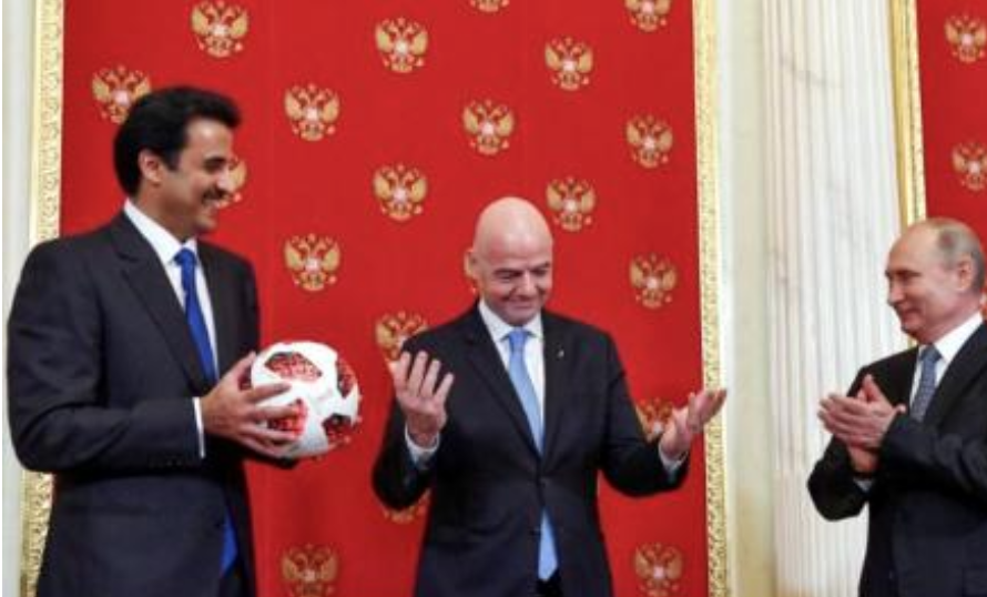 HH The Emir receives ceremonial ball for 2022 FIFA World Cup